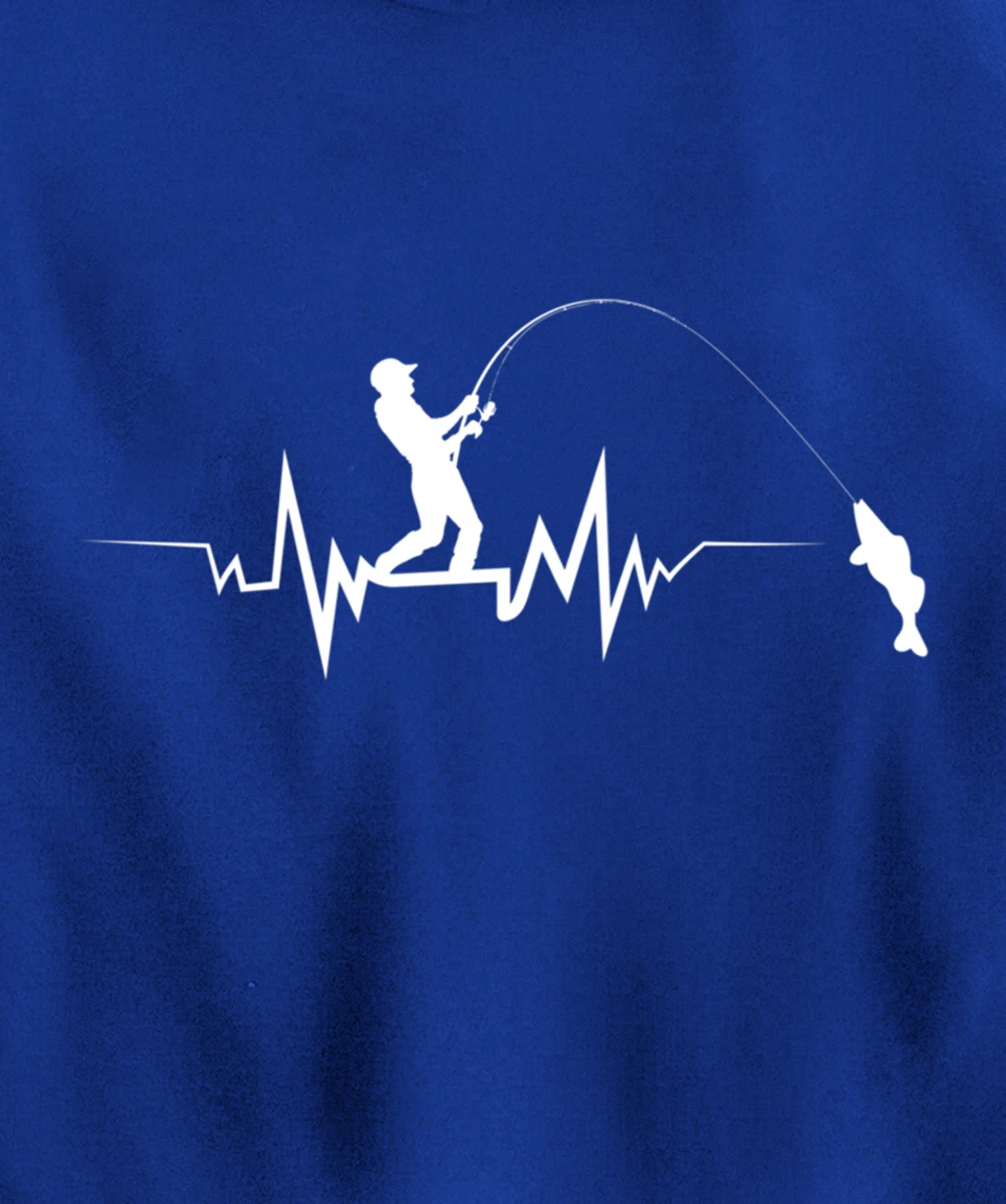 Fishing Heartbeat Funny Design For Fisherman Pullover Hoodie
