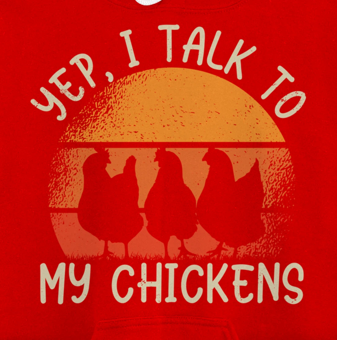 Funny Farm Lover Chickens Graphic for Women and Men Farmer Pullover Hoodie