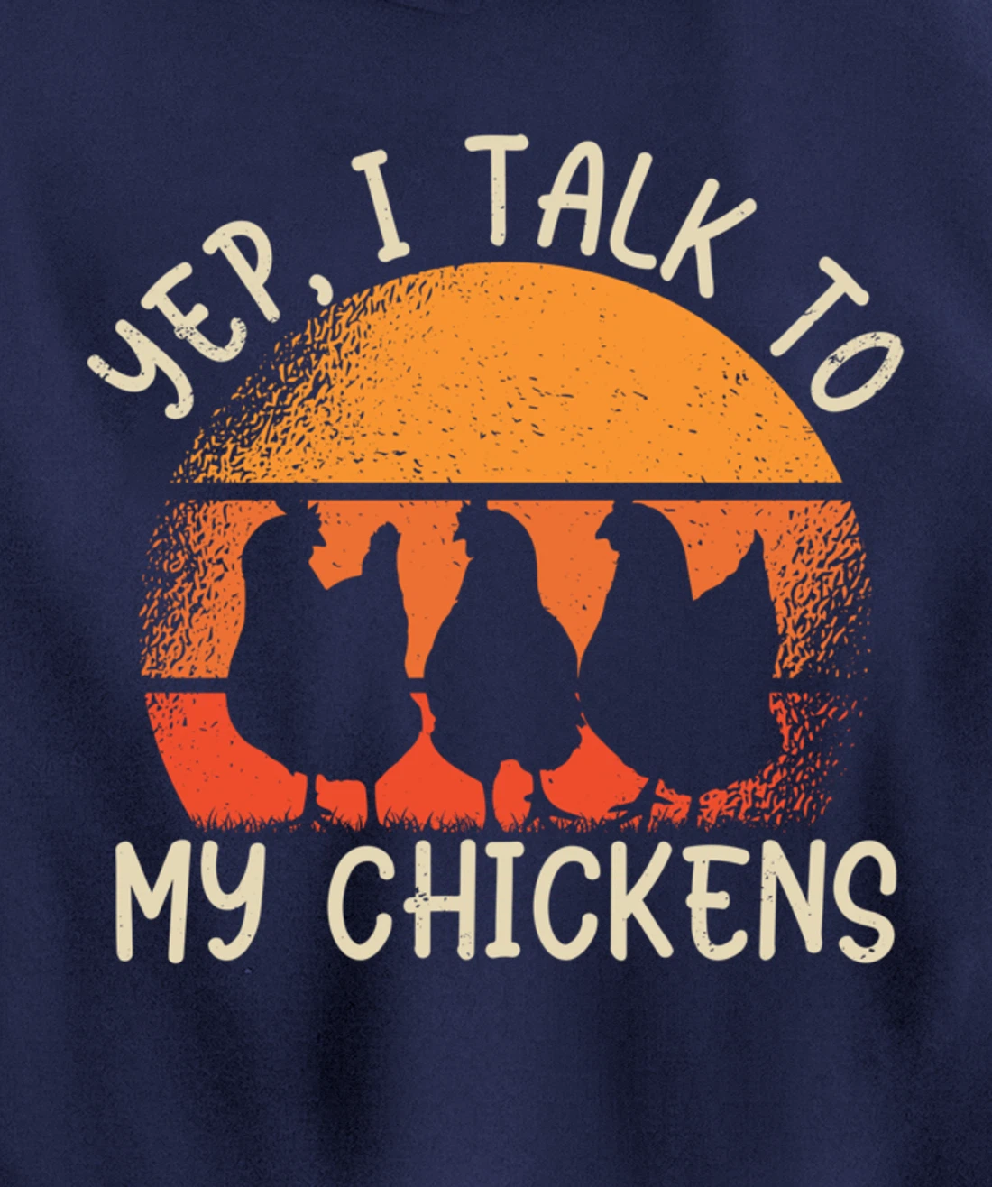 Funny Farm Lover Chickens Graphic for Women and Men Farmer Pullover Hoodie