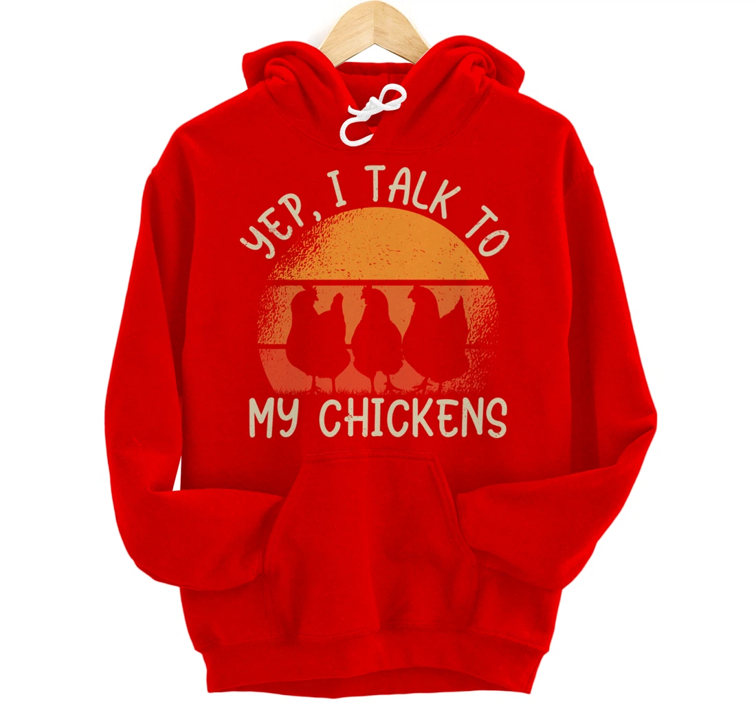 Funny Farm Lover Chickens Graphic for Women and Men Farmer Pullover Hoodie