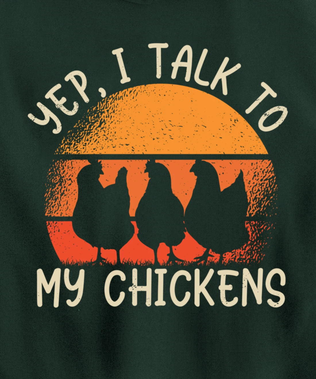 Funny Farm Lover Chickens Graphic for Women and Men Farmer Pullover Hoodie