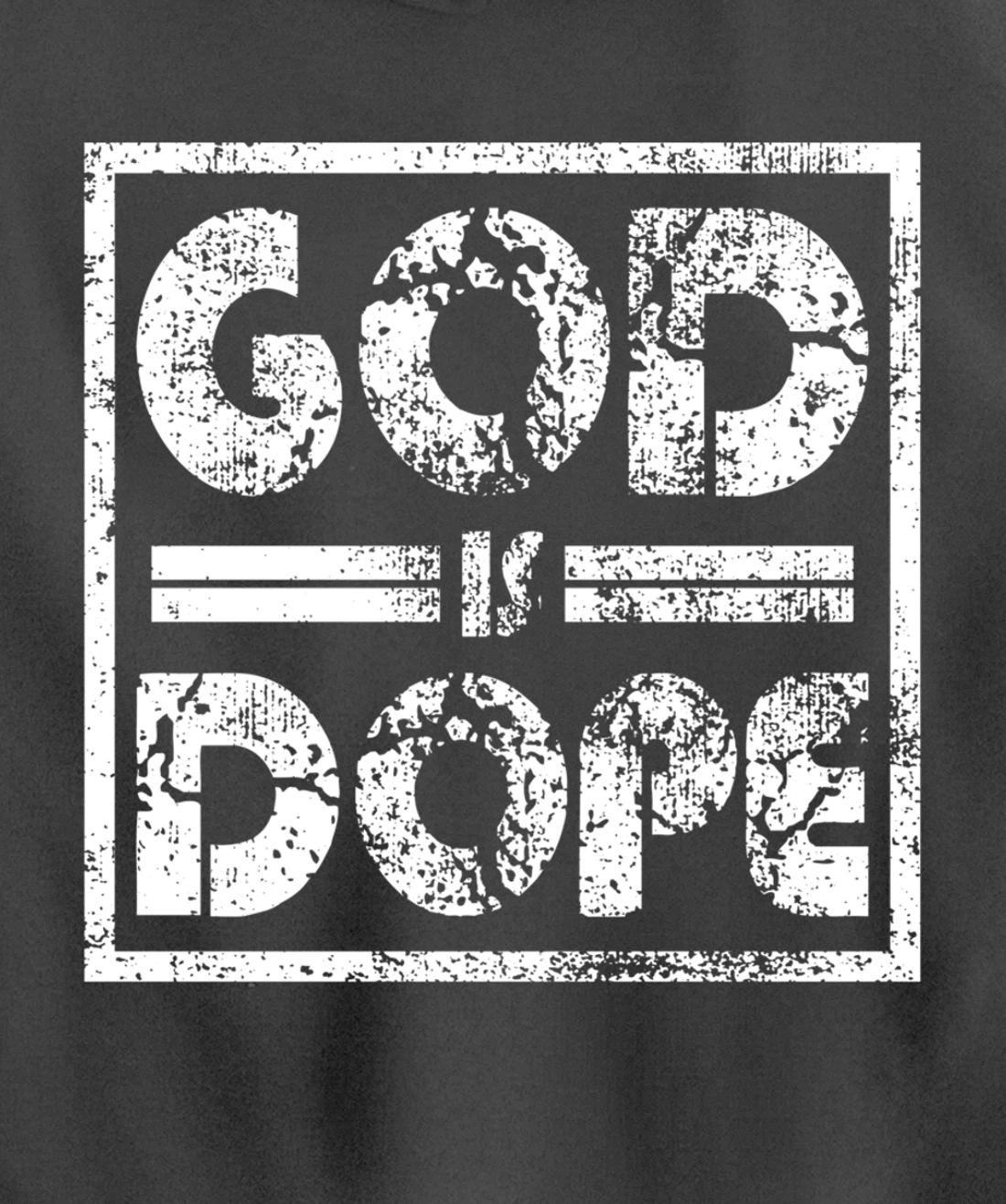 Distressed Design Religious Spiritual Grunge Faithful Pullover Hoodie