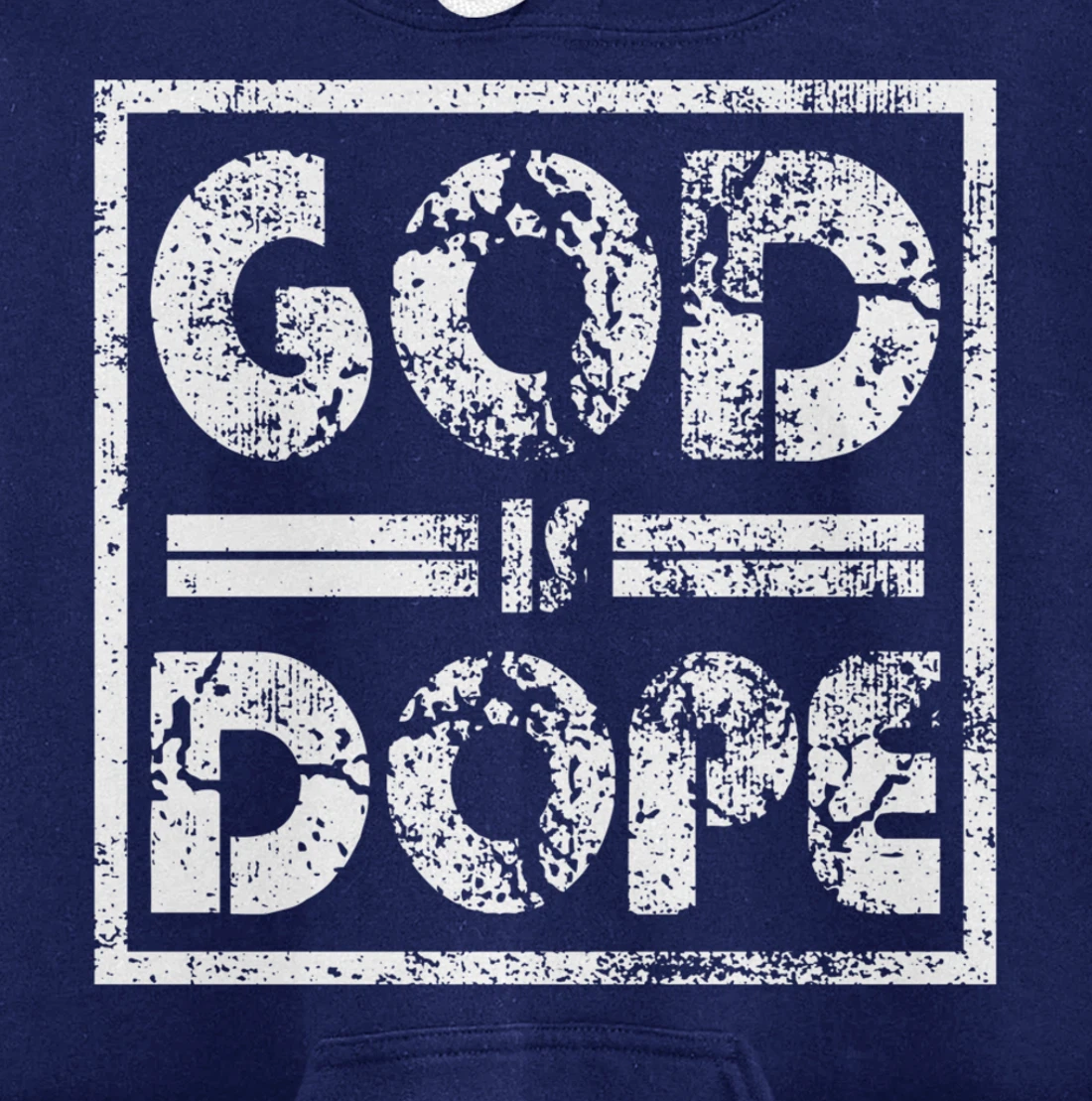 Distressed Design Religious Spiritual Grunge Faithful Pullover Hoodie