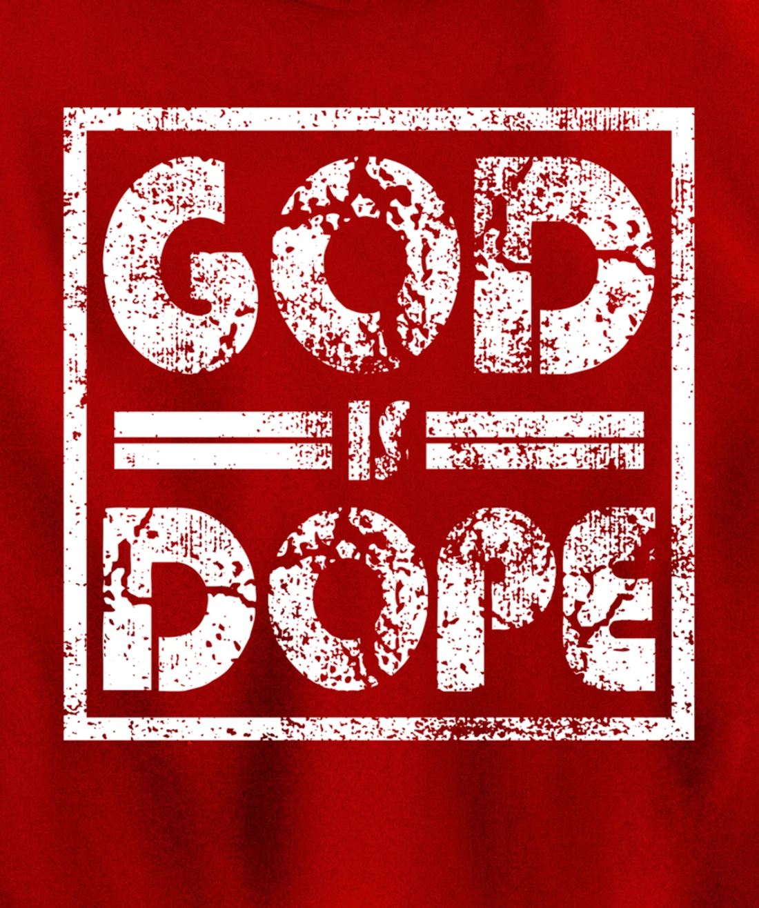 Distressed Design Religious Spiritual Grunge Faithful Pullover Hoodie