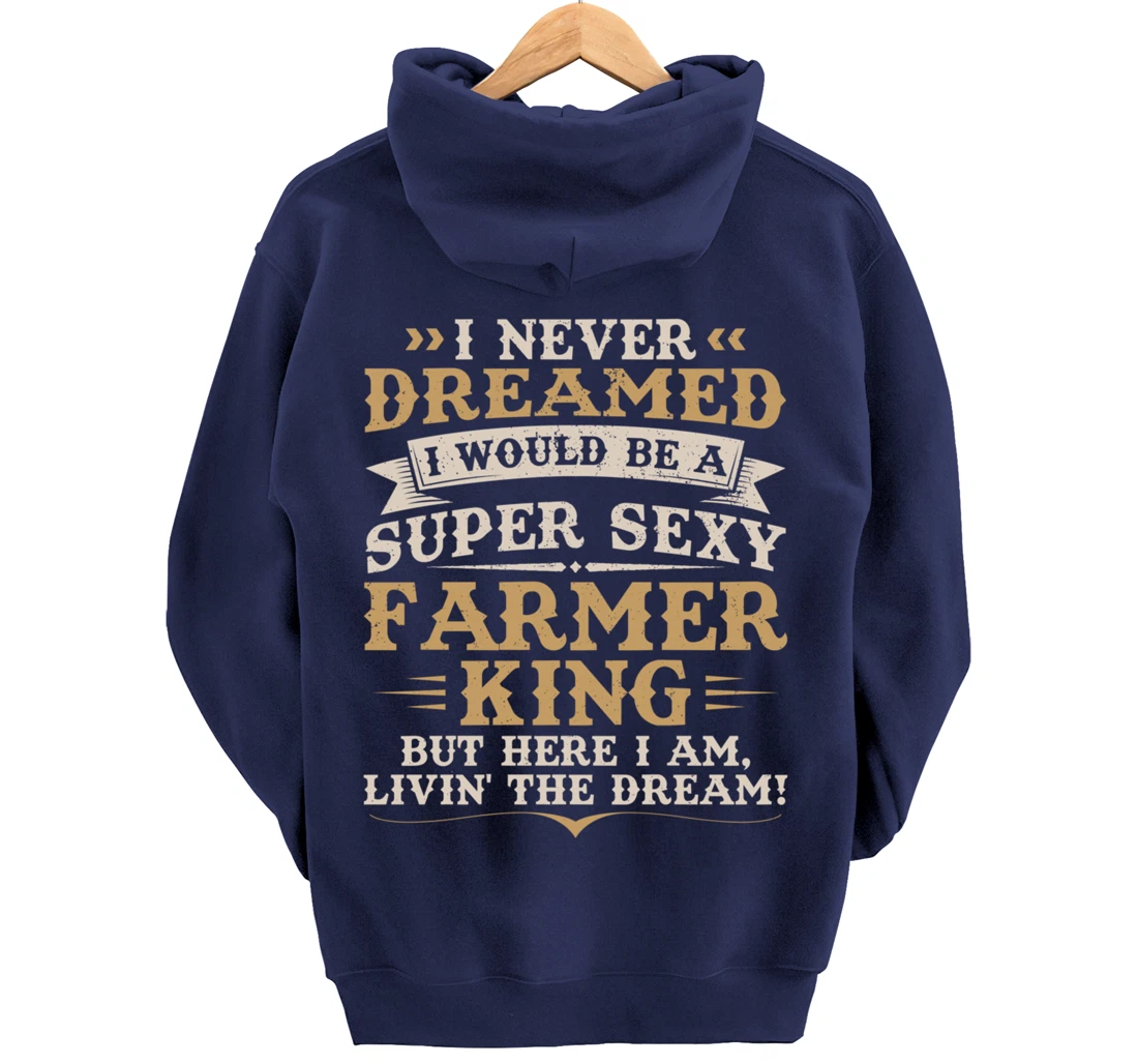 Funny Farming Lover Graphic for Men Farmer Pullover Hoodie