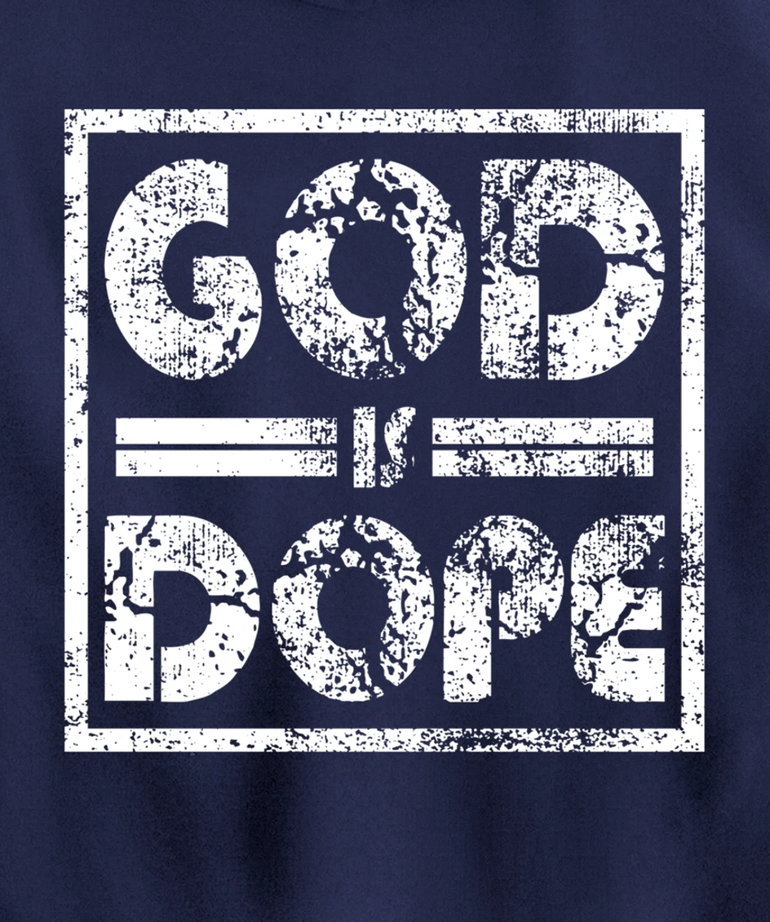 Distressed Design Religious Spiritual Grunge Faithful Pullover Hoodie