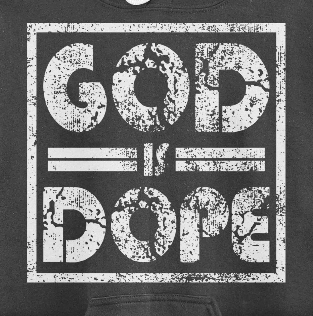 Distressed Design Religious Spiritual Grunge Faithful Pullover Hoodie