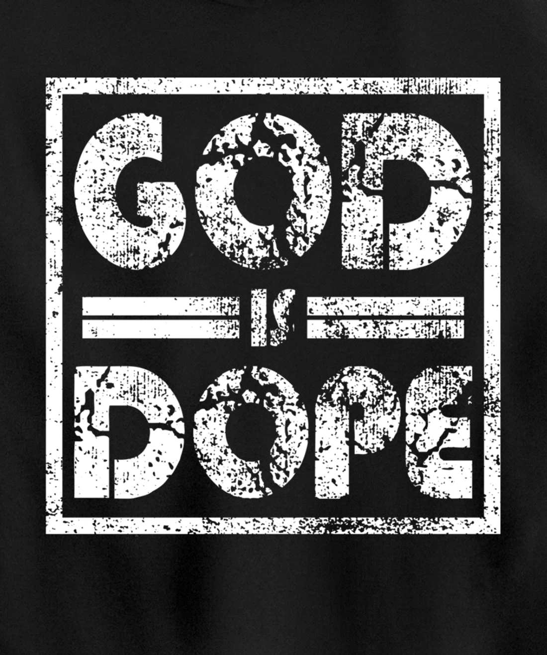 Distressed Design Religious Spiritual Grunge Faithful Pullover Hoodie