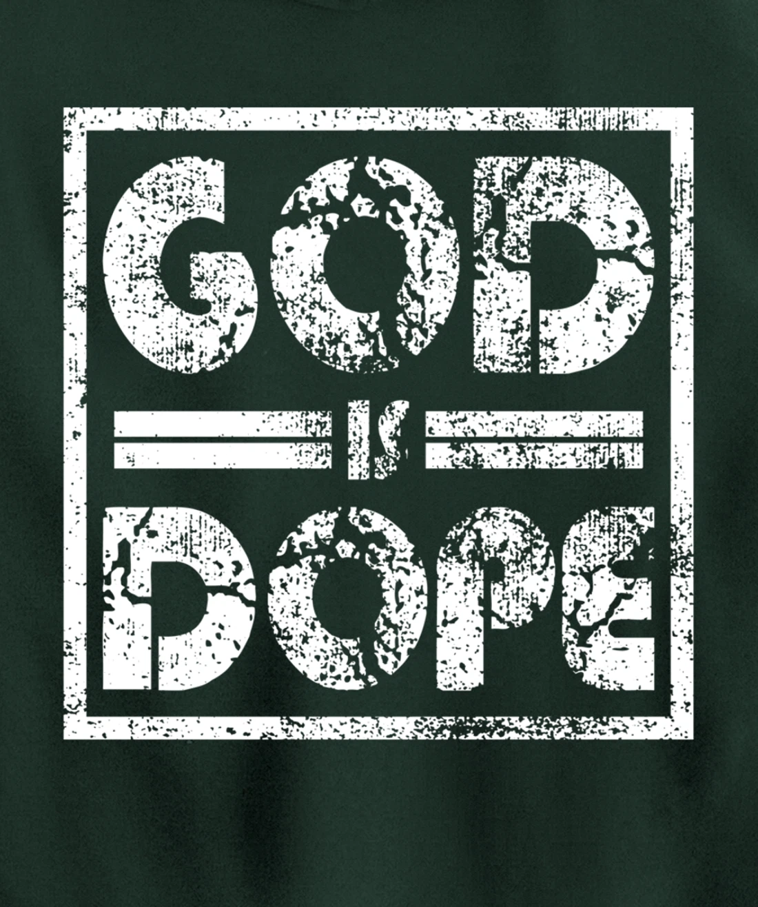 Distressed Design Religious Spiritual Grunge Faithful Pullover Hoodie