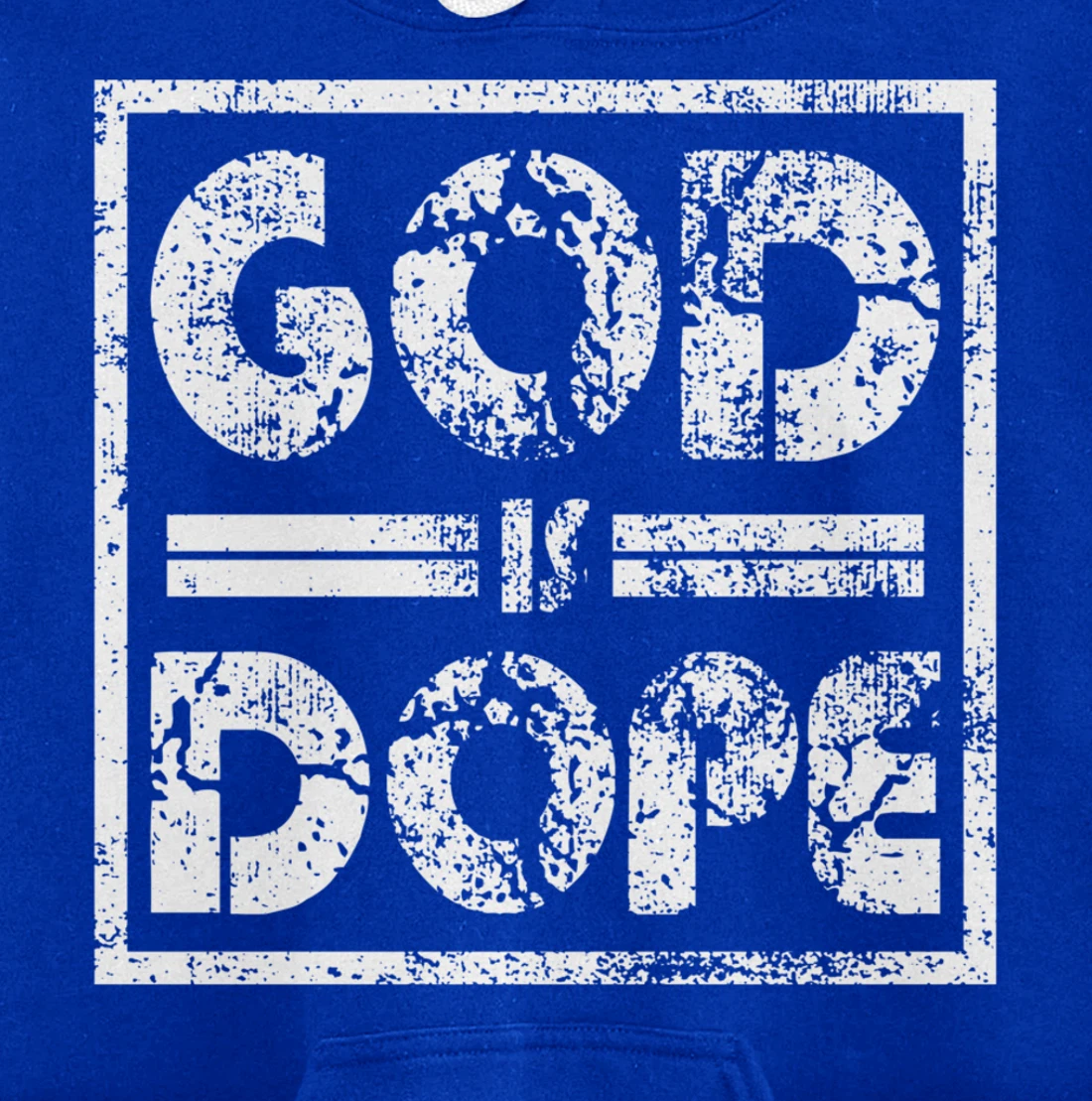 Distressed Design Religious Spiritual Grunge Faithful Pullover Hoodie