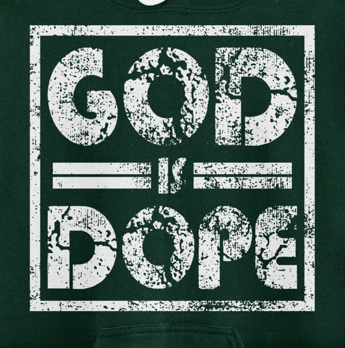 Distressed Design Religious Spiritual Grunge Faithful Pullover Hoodie