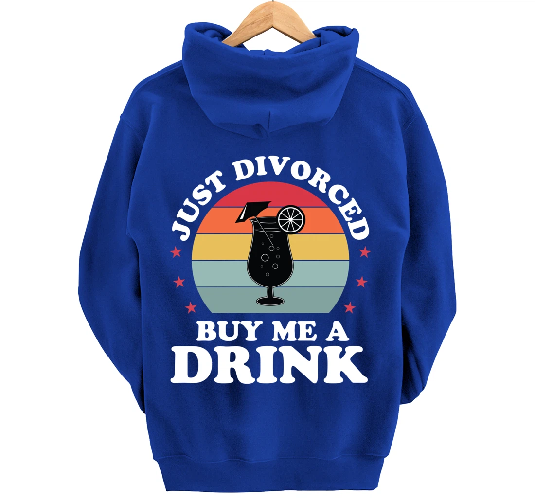 Just Divorced Funny Divorce Party Celebration Women Divorcee Pullover Hoodie
