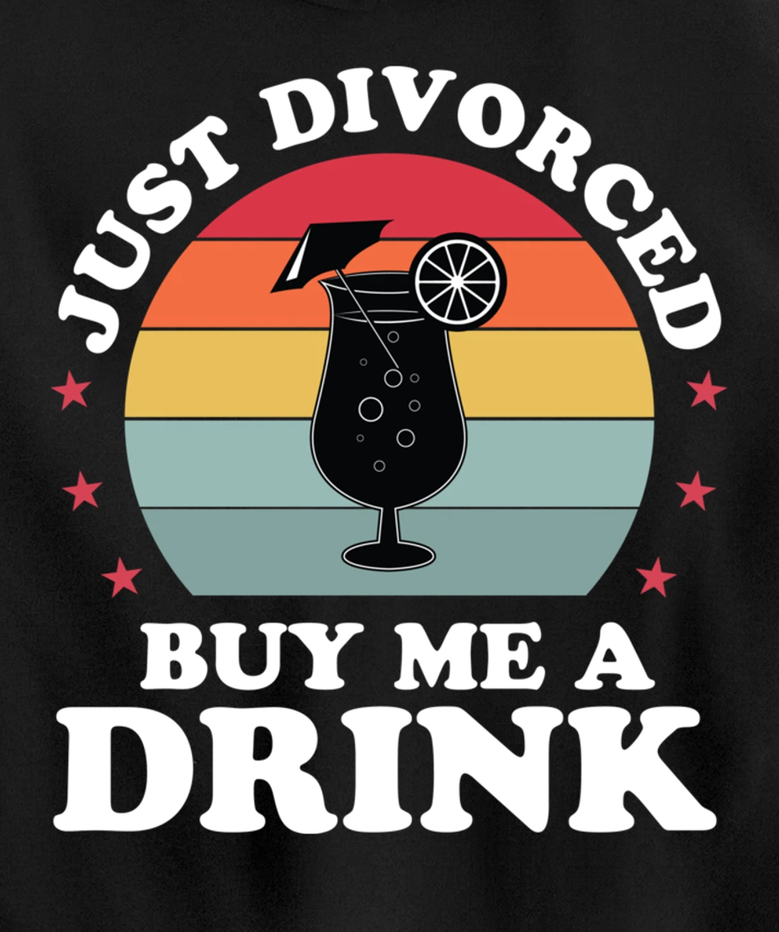Just Divorced Funny Divorce Party Celebration Women Divorcee Pullover Hoodie