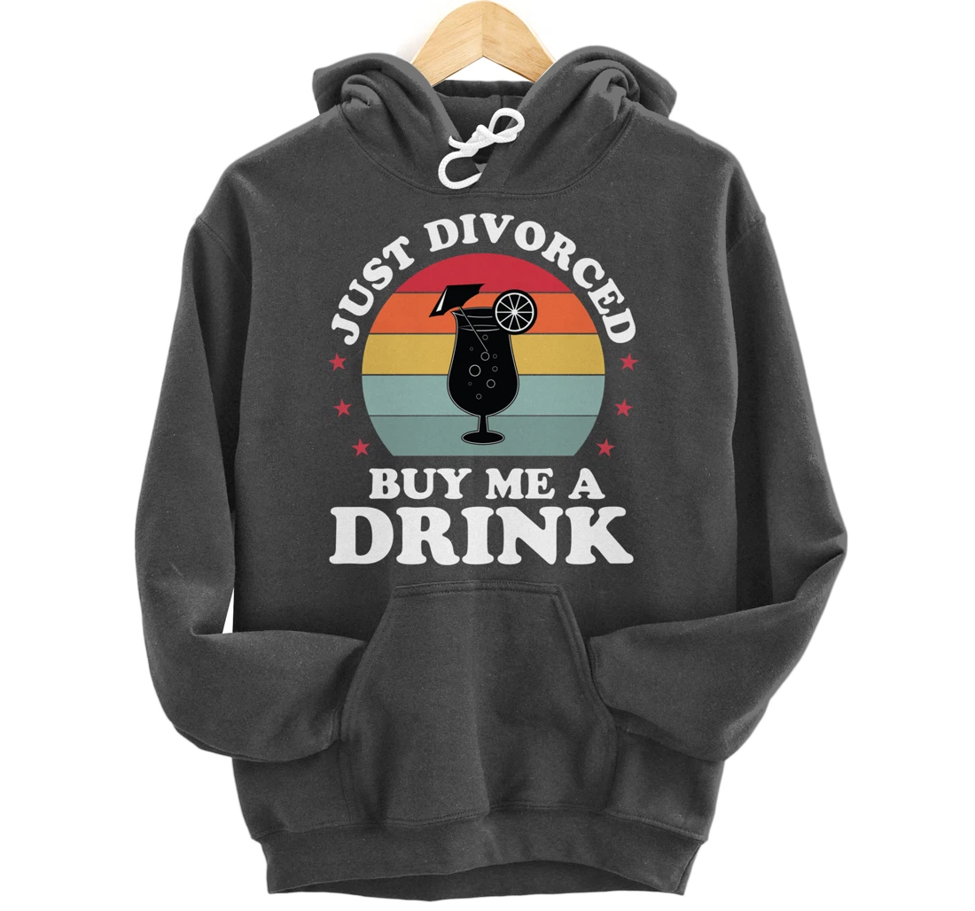 Just Divorced Funny Divorce Party Celebration Women Divorcee Pullover Hoodie