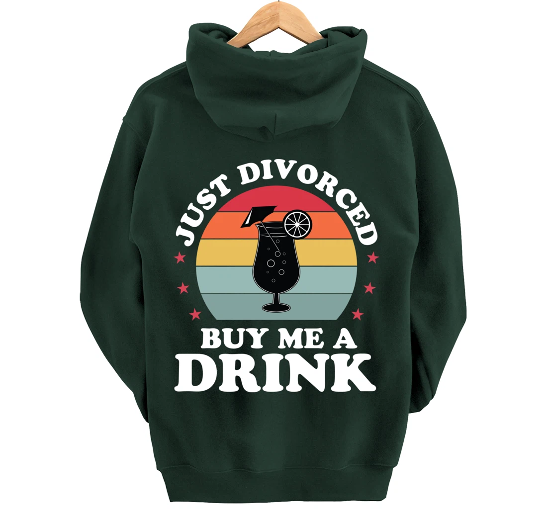 Just Divorced Funny Divorce Party Celebration Women Divorcee Pullover Hoodie