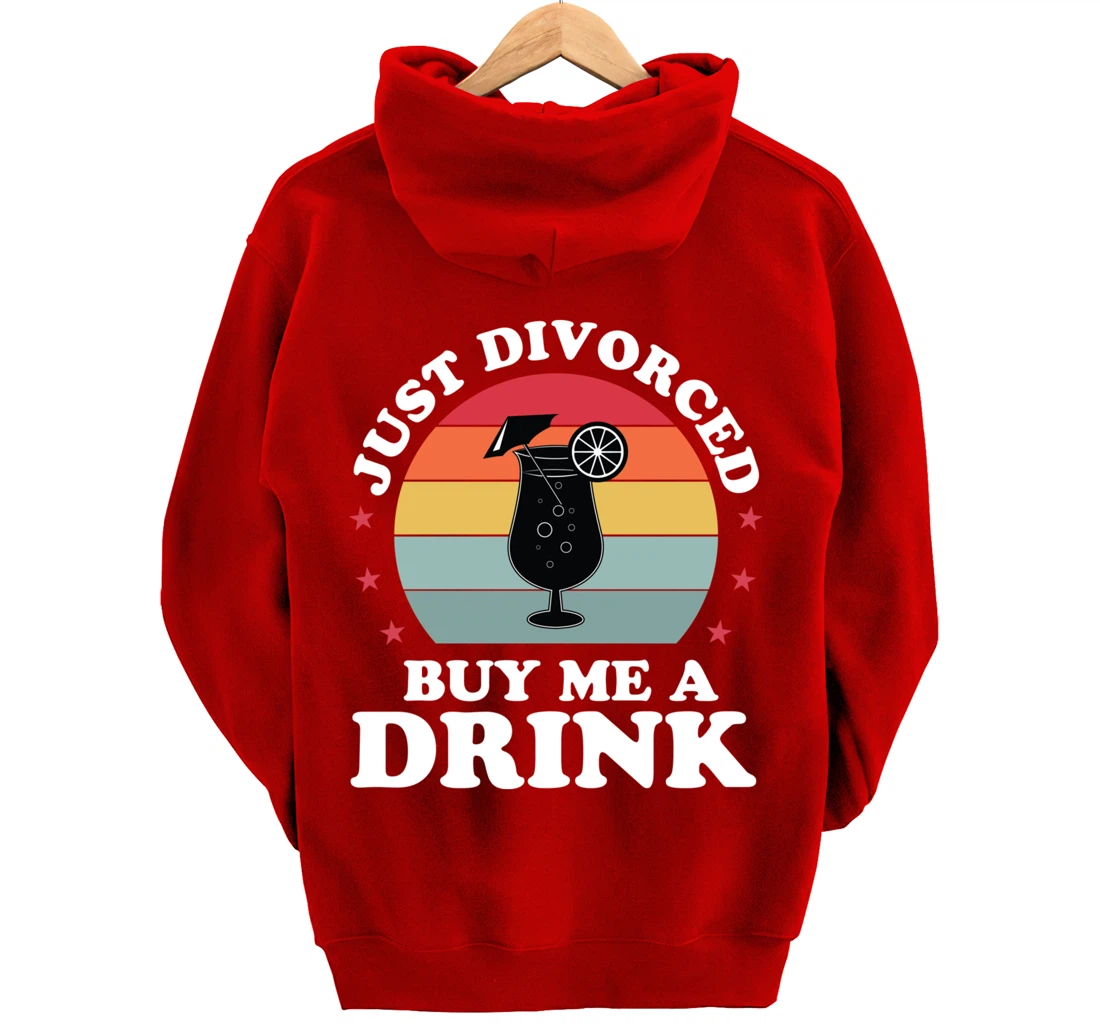 Just Divorced Funny Divorce Party Celebration Women Divorcee Pullover Hoodie