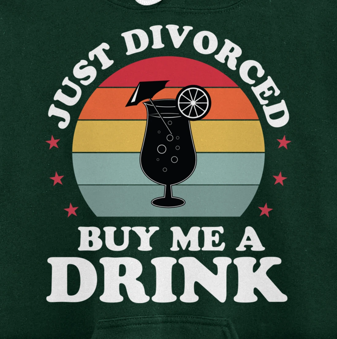 Just Divorced Funny Divorce Party Celebration Women Divorcee Pullover Hoodie