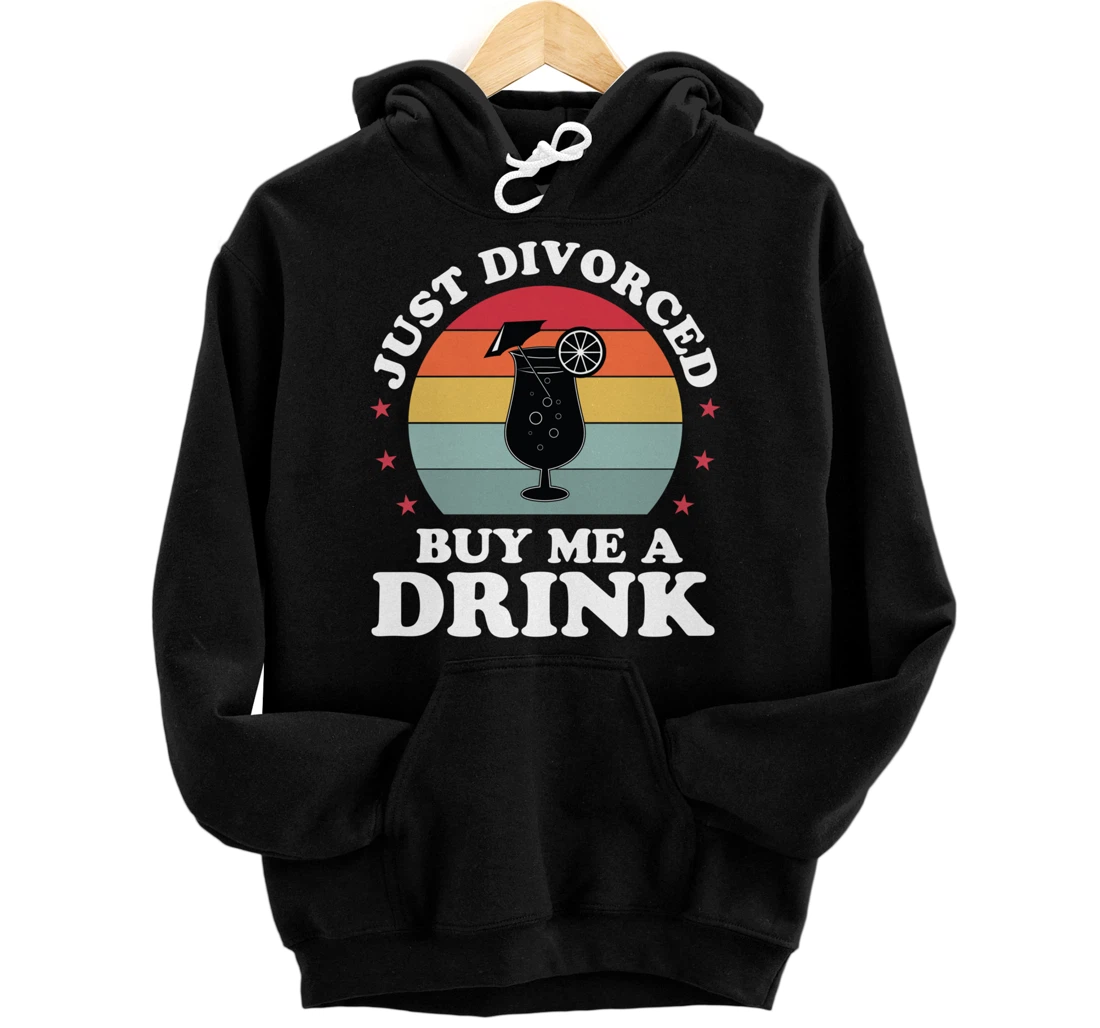 Just Divorced Funny Divorce Party Celebration Women Divorcee Pullover Hoodie