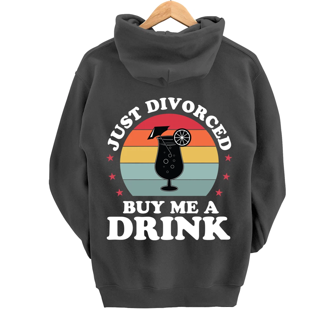 Just Divorced Funny Divorce Party Celebration Women Divorcee Pullover Hoodie