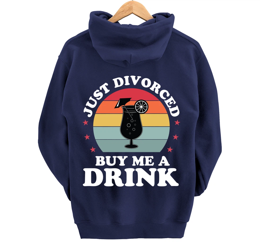 Just Divorced Funny Divorce Party Celebration Women Divorcee Pullover Hoodie