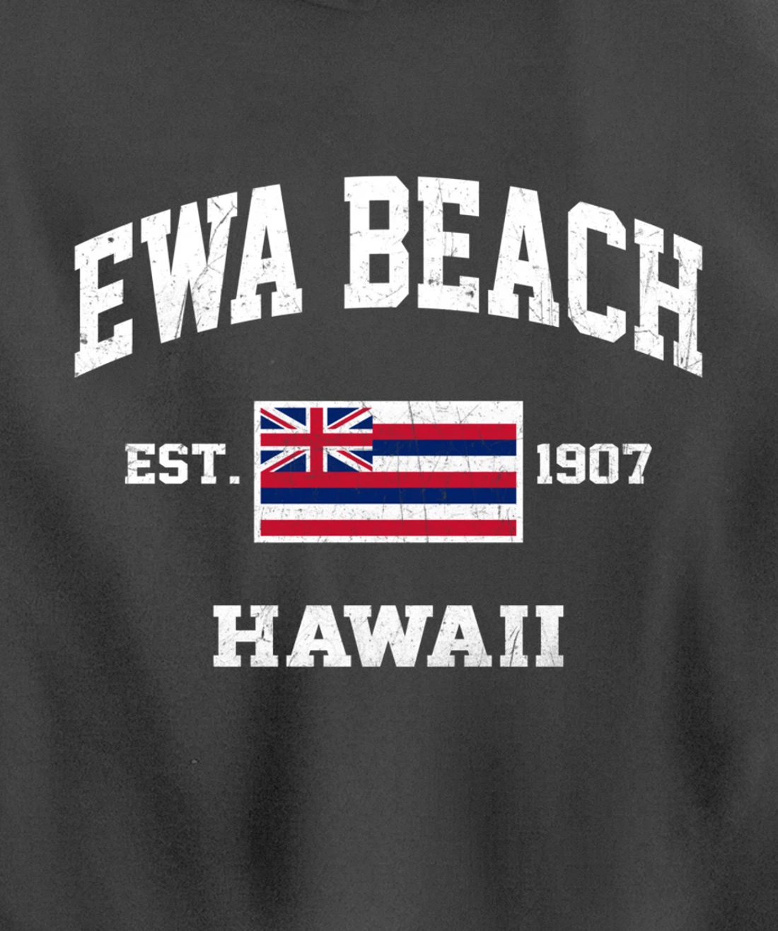 Ewa Beach Hawaii HI vintage State Athletic style Pullover Hoodie