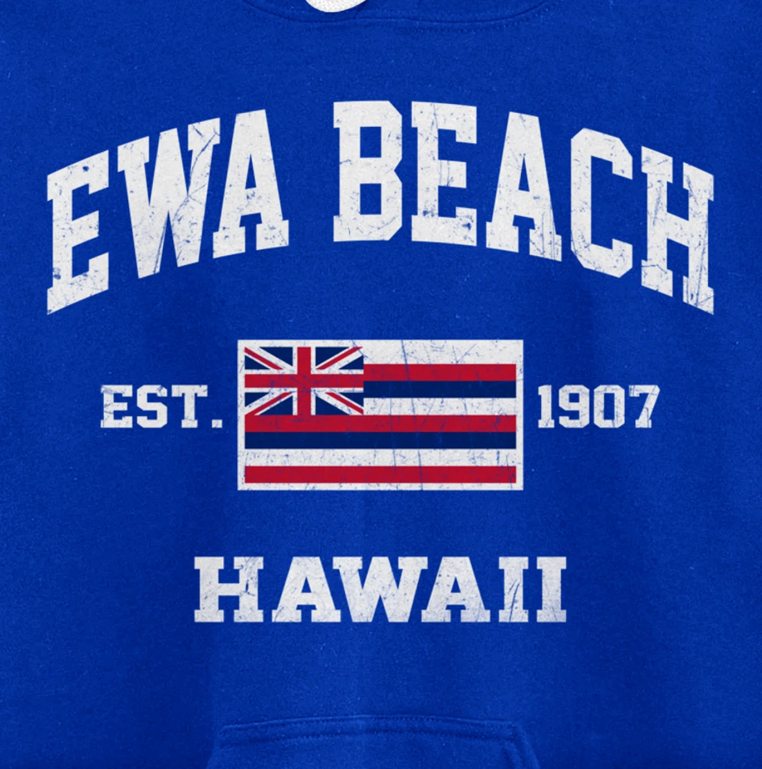 Ewa Beach Hawaii HI vintage State Athletic style Pullover Hoodie