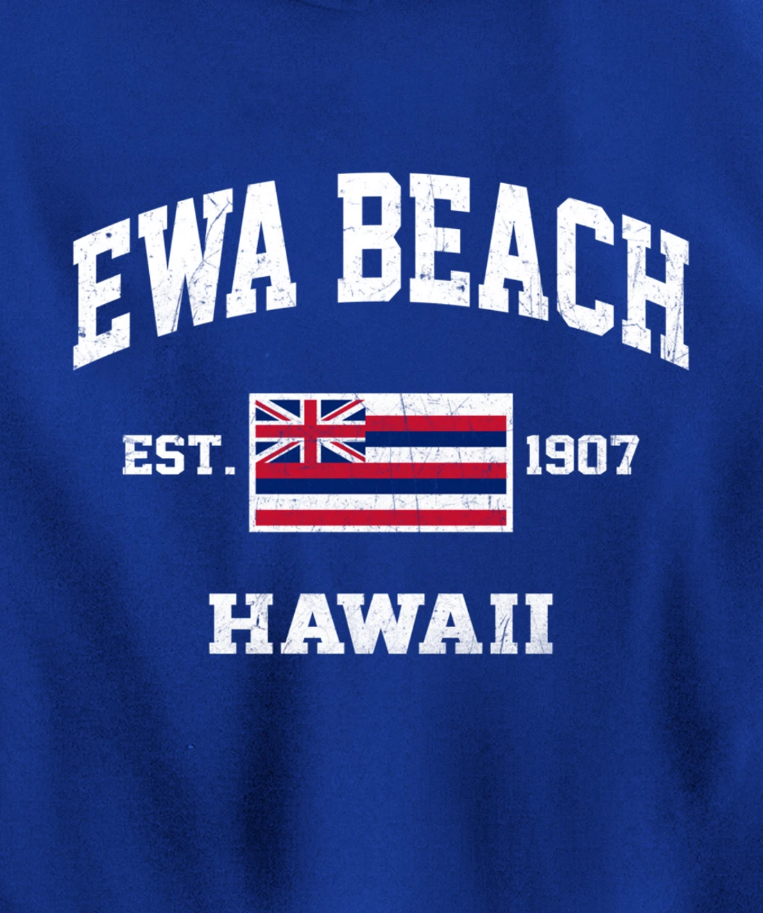 Ewa Beach Hawaii HI vintage State Athletic style Pullover Hoodie