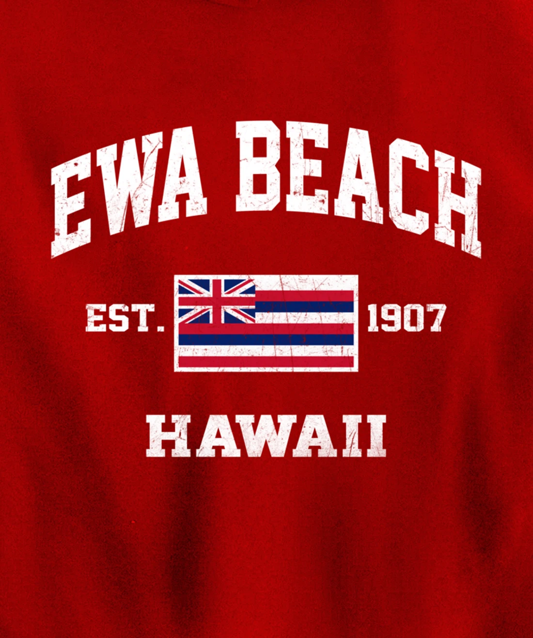 Ewa Beach Hawaii HI vintage State Athletic style Pullover Hoodie