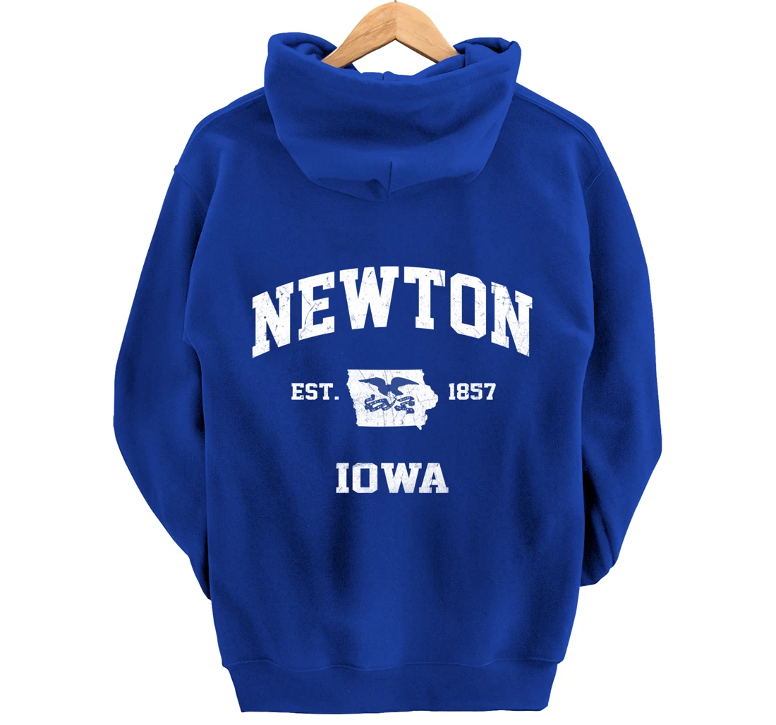 Newton Iowa IA vintage State Athletic style Pullover Hoodie