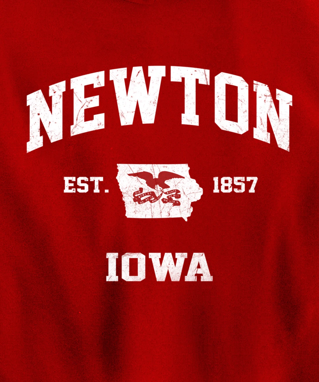 Newton Iowa IA vintage State Athletic style Pullover Hoodie