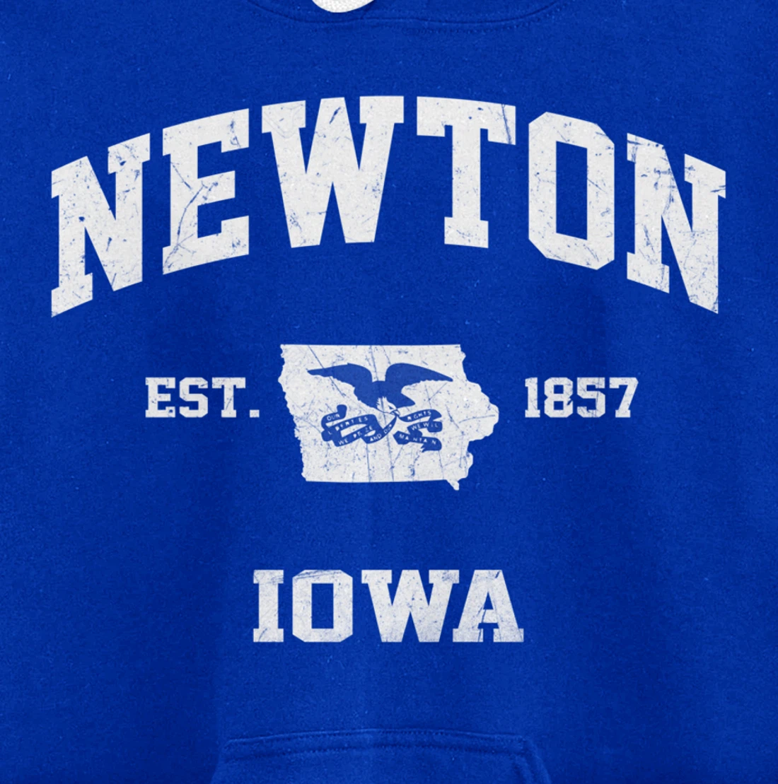 Newton Iowa IA vintage State Athletic style Pullover Hoodie