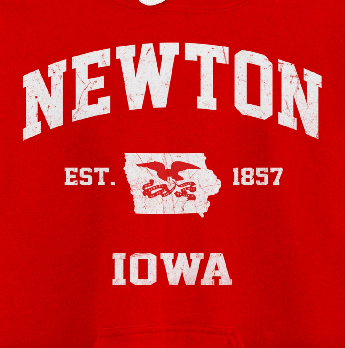 Newton Iowa IA vintage State Athletic style Pullover Hoodie
