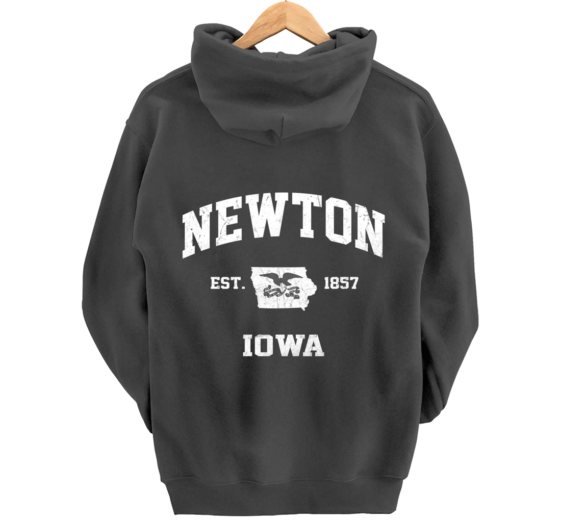 Newton Iowa IA vintage State Athletic style Pullover Hoodie