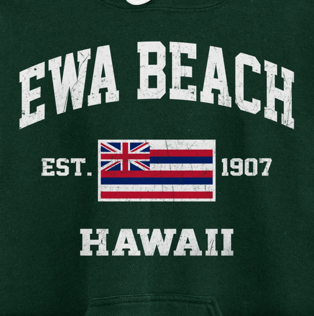 Ewa Beach Hawaii HI vintage State Athletic style Pullover Hoodie