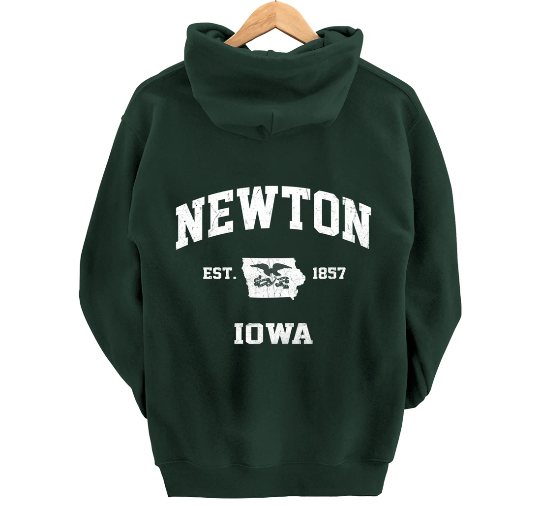 Newton Iowa IA vintage State Athletic style Pullover Hoodie