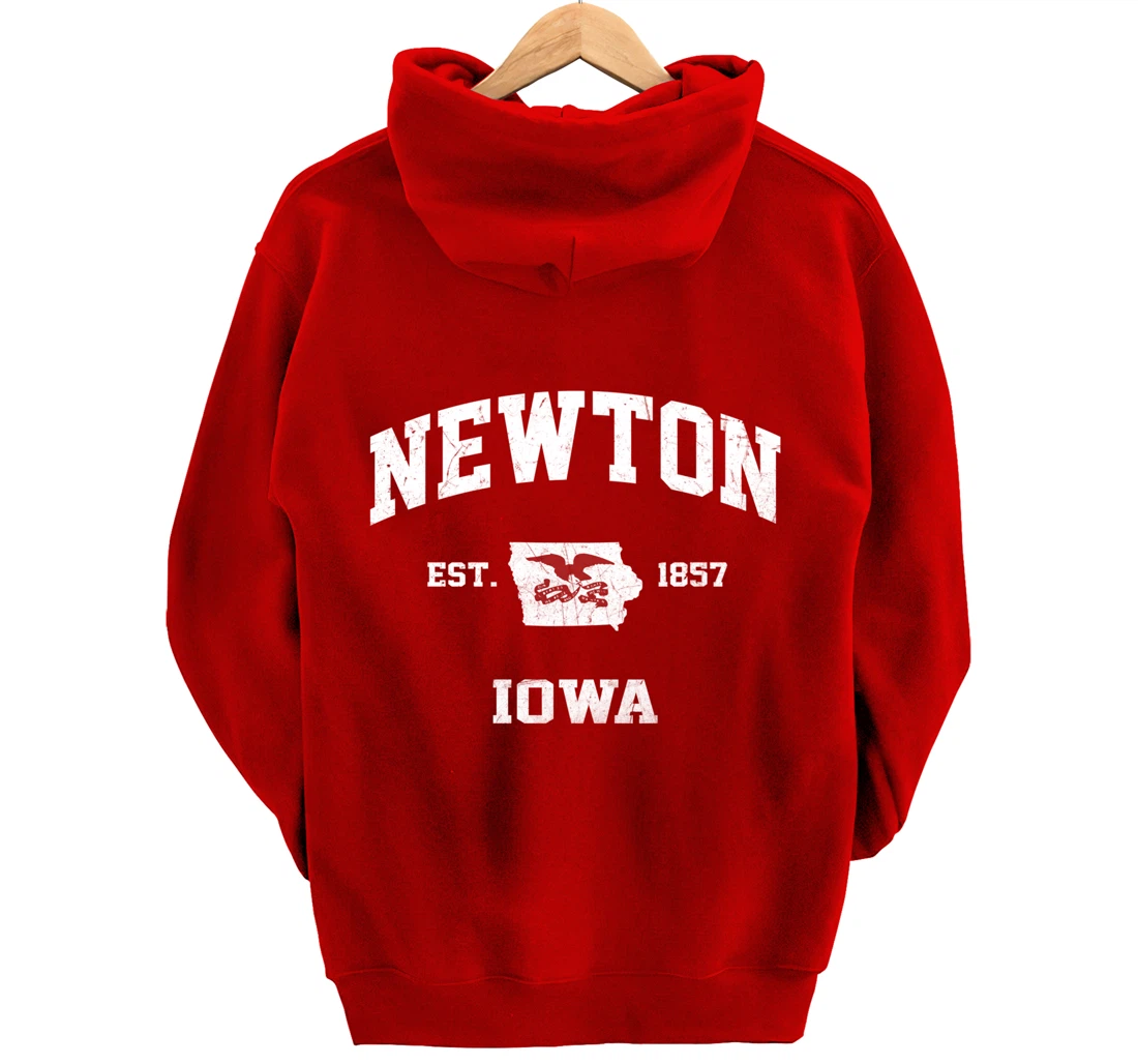 Newton Iowa IA vintage State Athletic style Pullover Hoodie