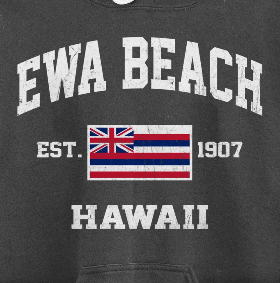 Ewa Beach Hawaii HI vintage State Athletic style Pullover Hoodie