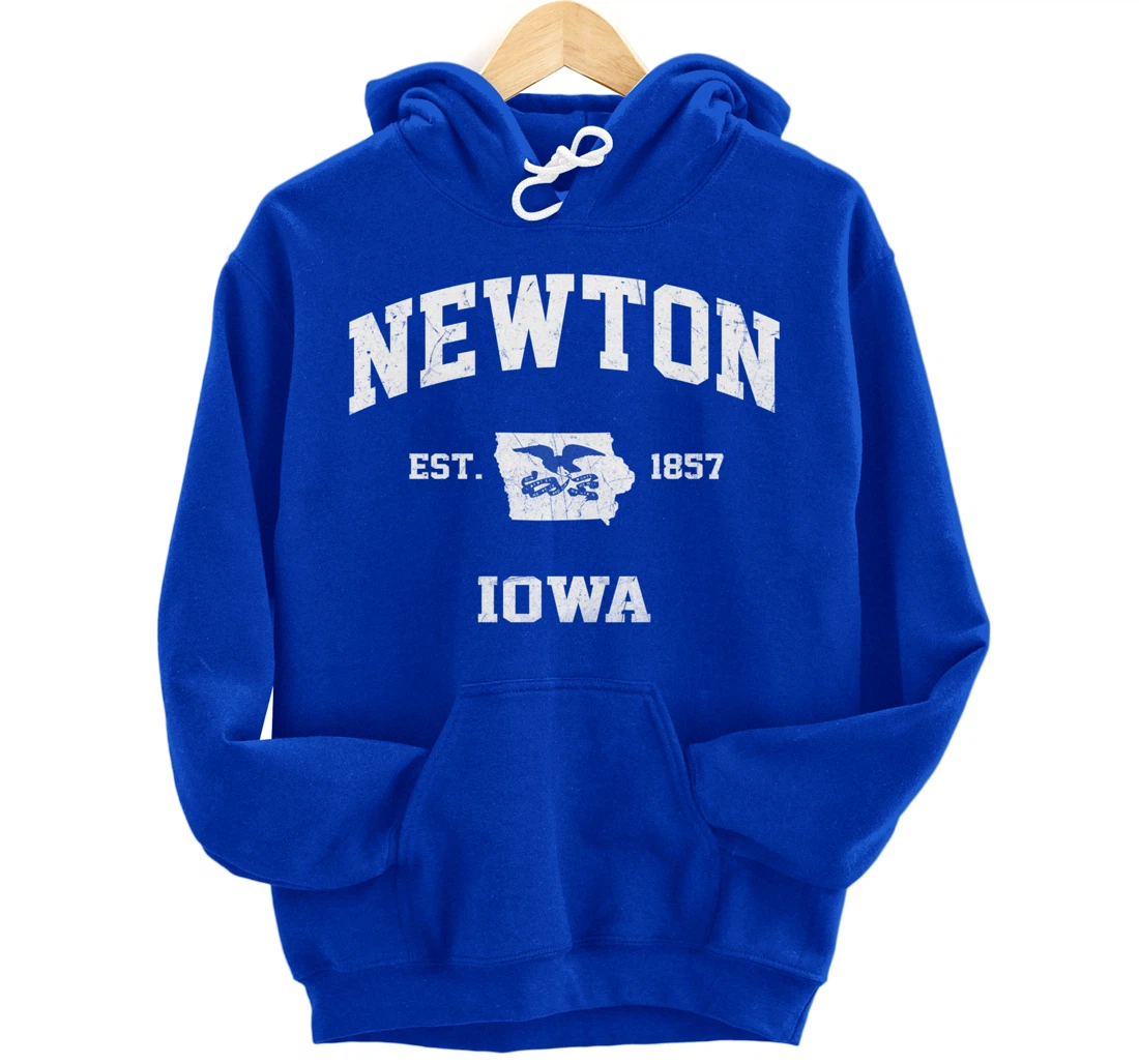 Newton Iowa IA vintage State Athletic style Pullover Hoodie