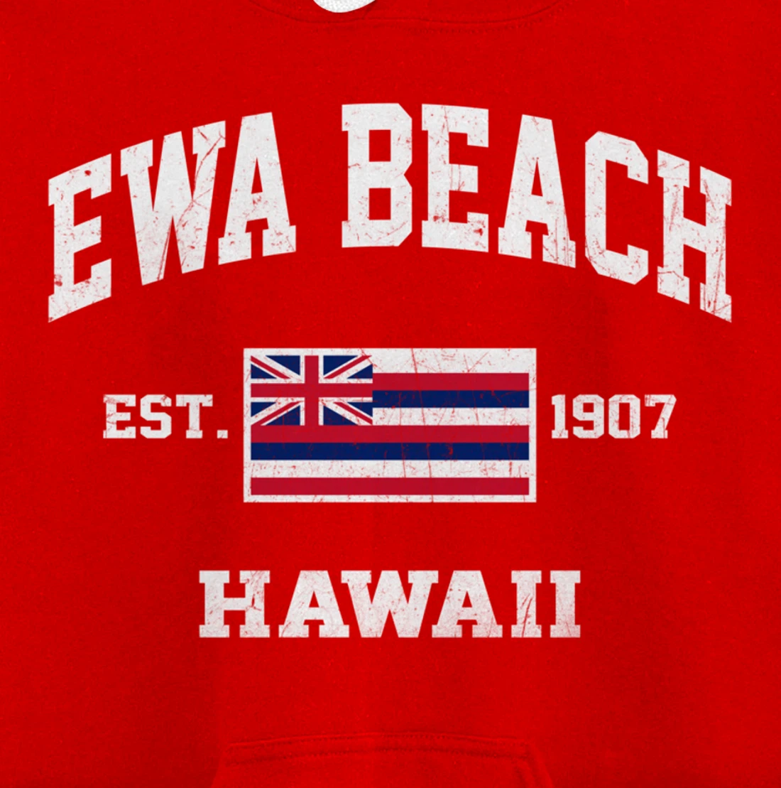 Ewa Beach Hawaii HI vintage State Athletic style Pullover Hoodie