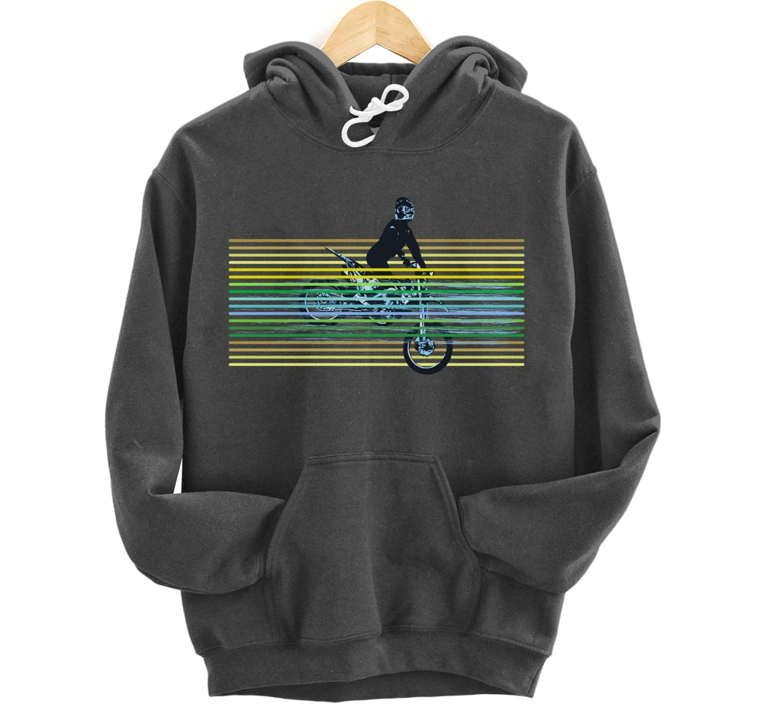 Dirt Bike with Rider Jump Vintage Motocross Motorbike Braaap Pullover Hoodie