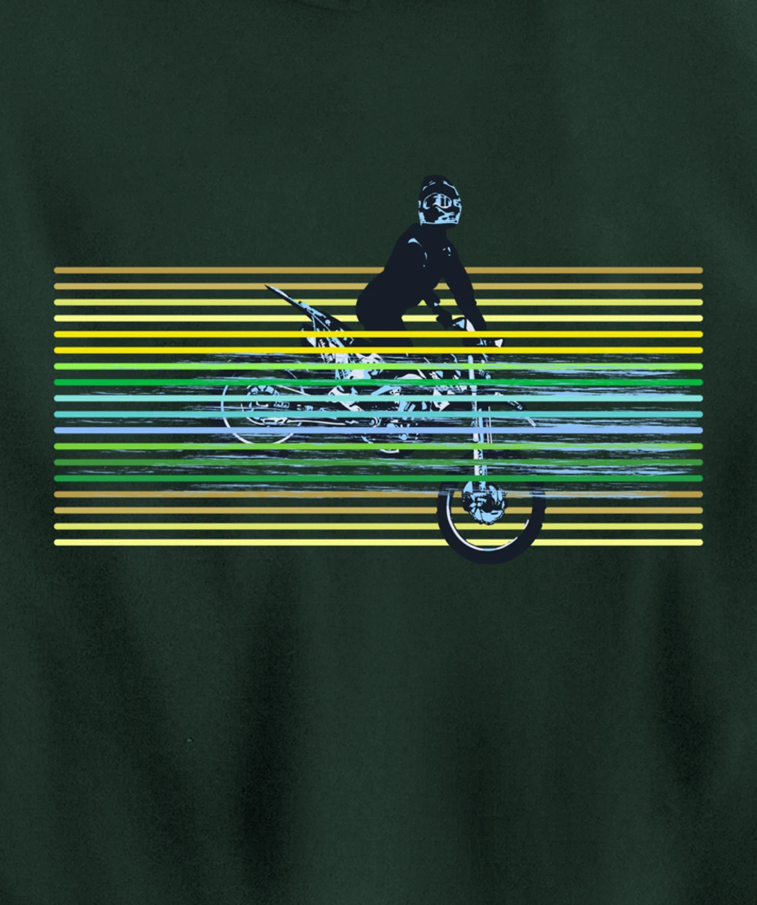 Dirt Bike with Rider Jump Vintage Motocross Motorbike Braaap Pullover Hoodie