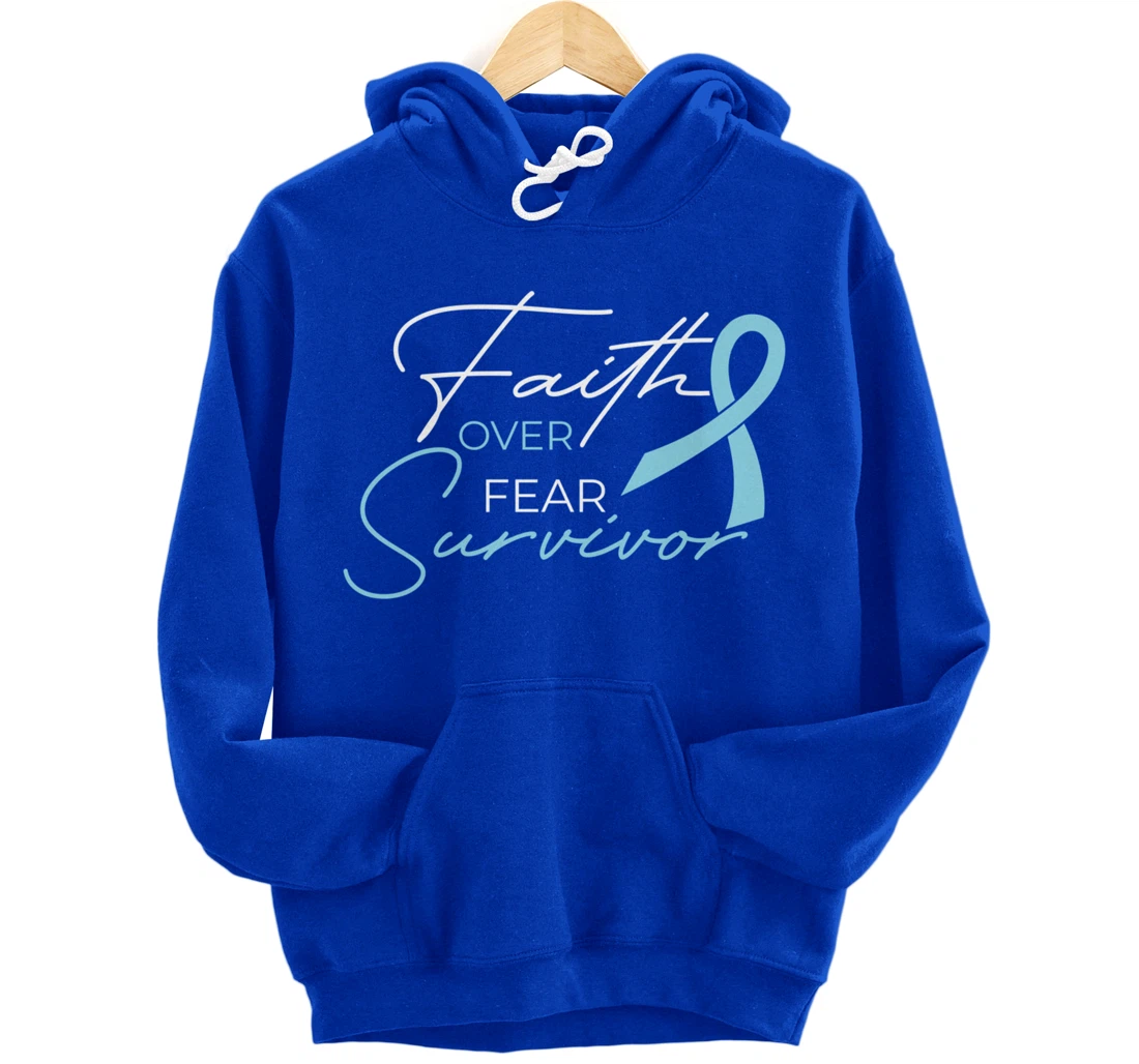 Prostate Cancer Fight Cancer Ribbon Pullover Hoodie