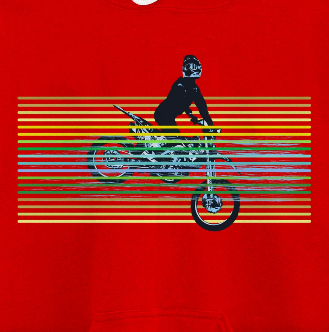 Dirt Bike with Rider Jump Vintage Motocross Motorbike Braaap Pullover Hoodie