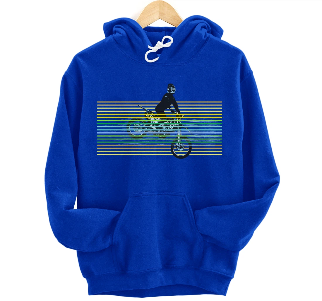 Dirt Bike with Rider Jump Vintage Motocross Motorbike Braaap Pullover Hoodie
