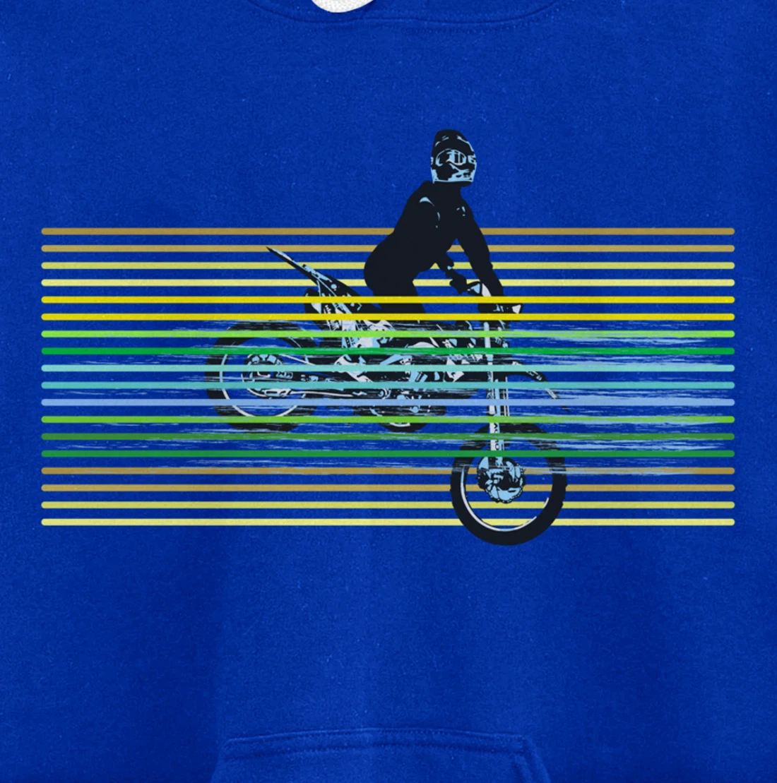 Dirt Bike with Rider Jump Vintage Motocross Motorbike Braaap Pullover Hoodie