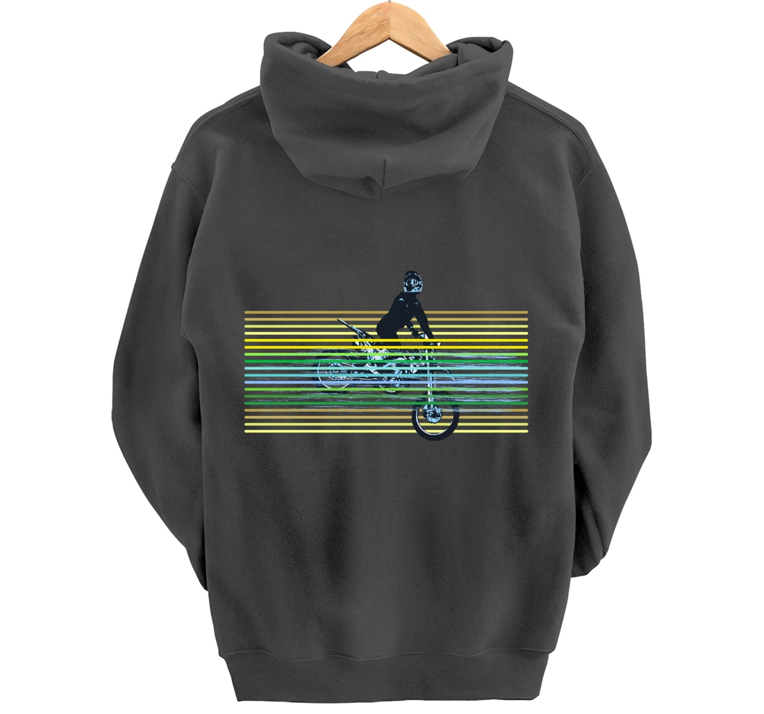 Dirt Bike with Rider Jump Vintage Motocross Motorbike Braaap Pullover Hoodie
