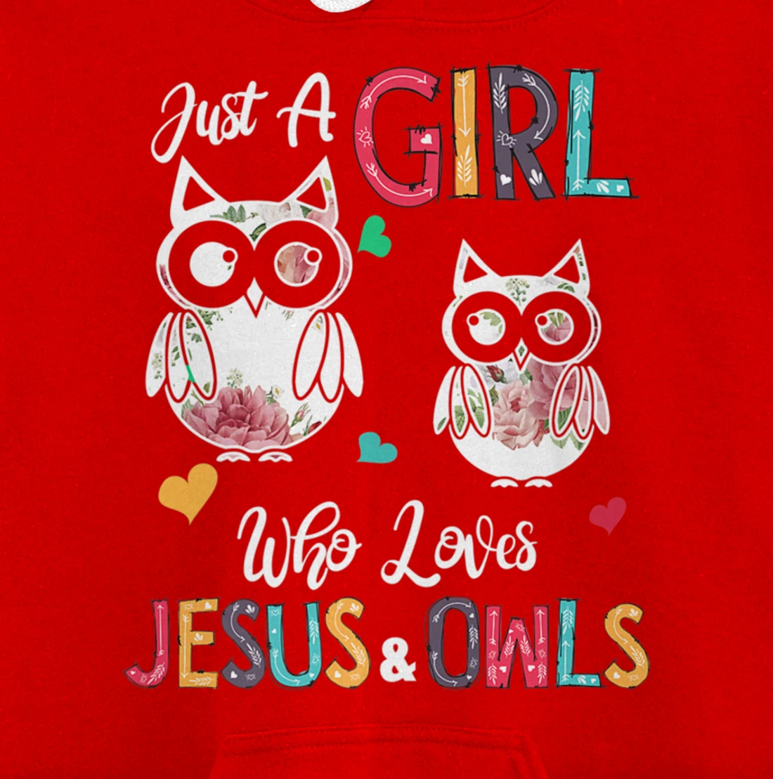 Just a Girl Who Loves Jesus And Owls Costume Christian Pullover Hoodie