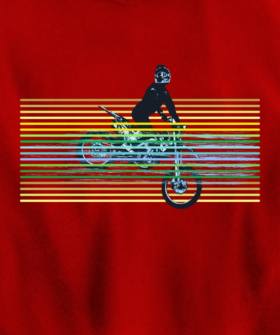 Dirt Bike with Rider Jump Vintage Motocross Motorbike Braaap Pullover Hoodie