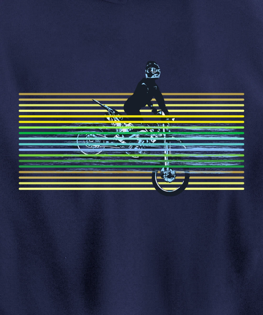 Dirt Bike with Rider Jump Vintage Motocross Motorbike Braaap Pullover Hoodie