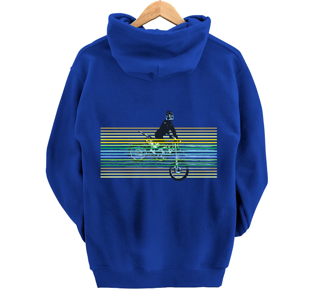 Dirt Bike with Rider Jump Vintage Motocross Motorbike Braaap Pullover Hoodie